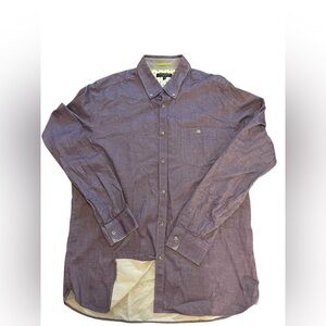 Ted Baker Men's Purple Button-Down Shirt - Classic Long Sleeve Casual Dress